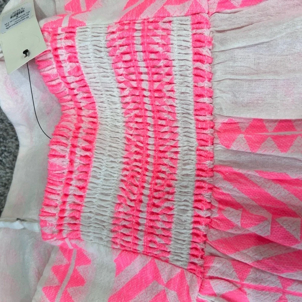 NWT Francesca’s Pink Ivory Aztec Printed Sleeveless Mini Dress Cotton Size Small